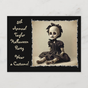 Vintage vieux Déplaisant poupée Invitations du par