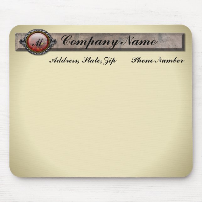 Vintage Viktorianisch-Fibel Monogram Mousepad (Vorne)