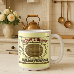 Vintage viktorianische Ära 1880 Dosenkürbis Etiket Kaffeetasse