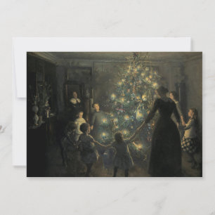 Vintage Viktorianische Ära glücklicher Weihnachtsb Feiertagskarte