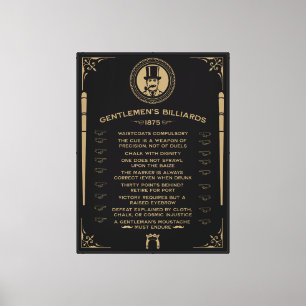 Vintage Viktorianische Billiardmauer Leinwanddruck