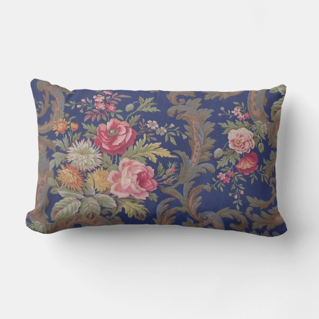 Vintage Viktorianische Blumenchintage Lendenkissen (Vorderseite)