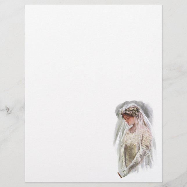 Vintage Viktorianische Braut mit Bible Harrison Fi (Vorderseite)