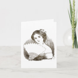 Vintage Viktorianische Bridal Dankeskarte