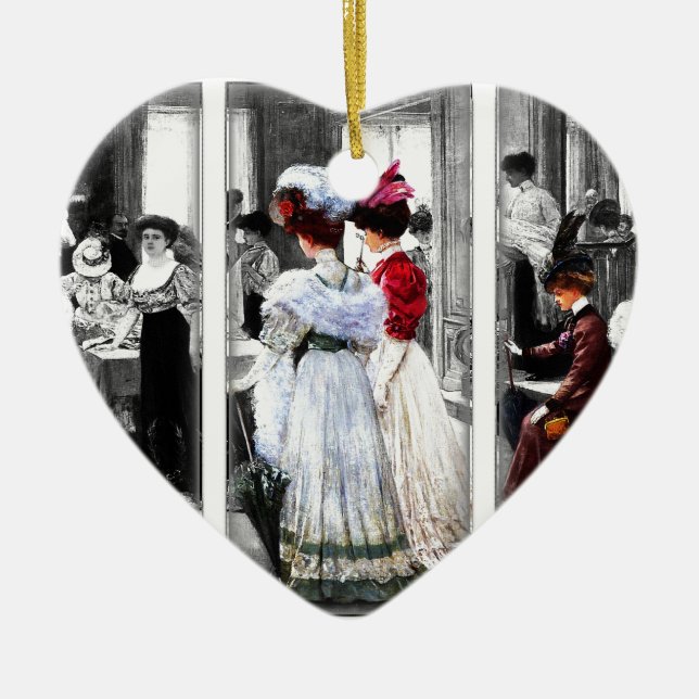 Vintage viktorianische Damen Keramik Ornament (Vorne)