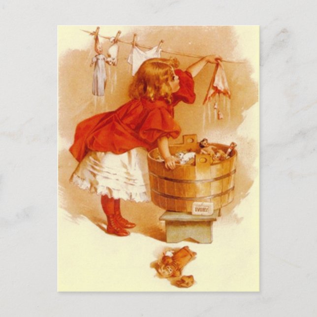 Vintage VIKTORIANISCHE Elfenbeinseifenwerbung POST Postkarte (Vorderseite)