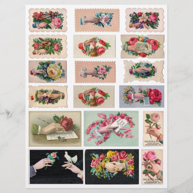 Vintage Viktorianische Era Scrapbook Hand Whimsise (Vorderseite)
