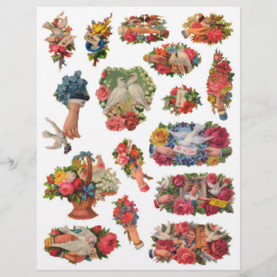 Vintage Viktorianische Era Scrapbook Hand Whimsise