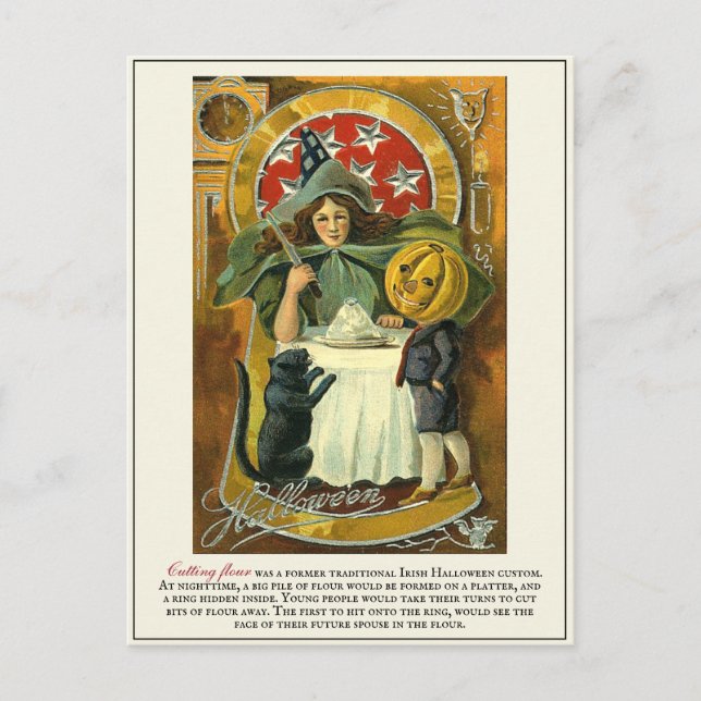 Vintage Viktorianische Erstwhile Halloween Traditi Postkarte (Vorderseite)