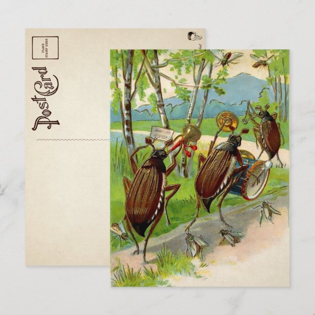 Vintage Viktorianische Fehlersuche Postkarte (Vorne/Hinten)
