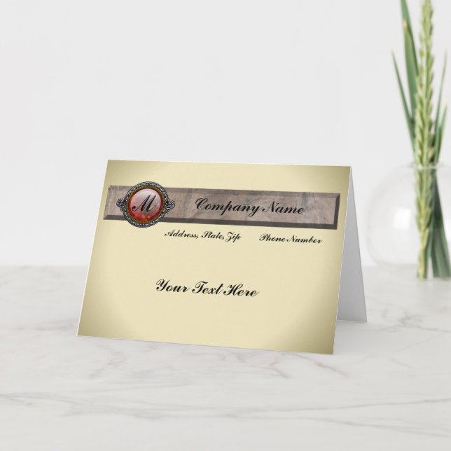 Vintage Viktorianische Fibelmonogrammkarte (Vorderseite)