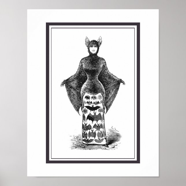 Vintage viktorianische Fledermaus Poster (Vorne)