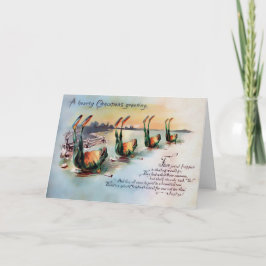 Vintage Viktorianische Froschkarte Feiertagskarte