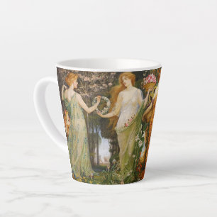 Vintage viktorianische Göttin der vier Jahreszeite Milchtasse