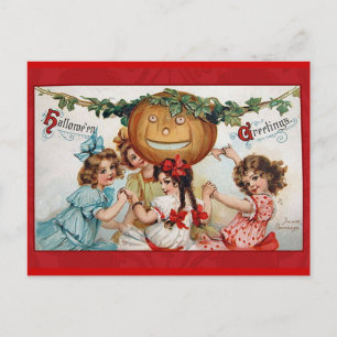 Vintage viktorianische Halloween-Grußkarten Postkarte