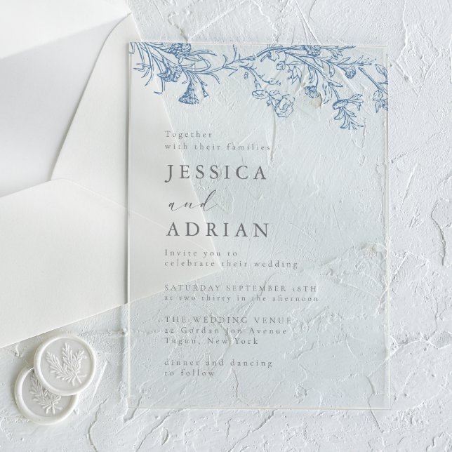 Vintage Viktorianische Hochzeit Acryleinladungen (Von Creator hochgeladen)