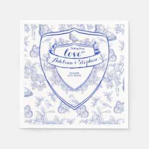 Vintage Viktorianische Hochzeit im Wappen Serviette