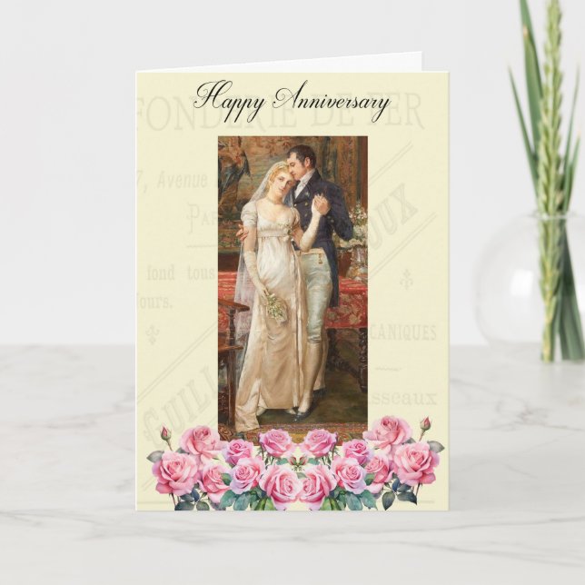 Vintage Viktorianische Hochzeitkarte Dankeskarte (Vorderseite)