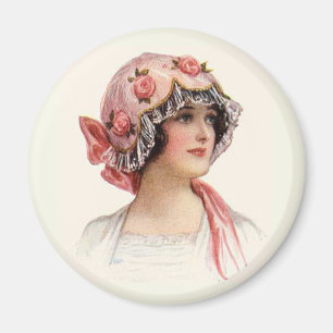 VINTAGE VIKTORIANISCHE HUT-MODE MAGNET