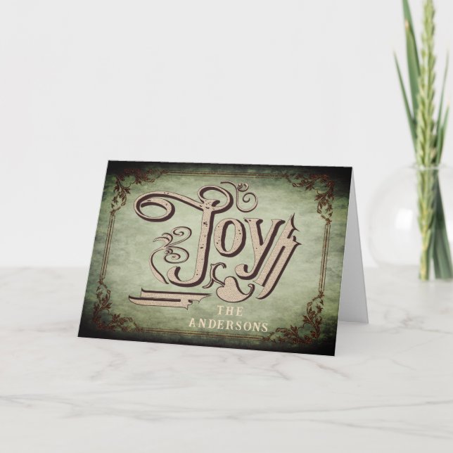 Vintage Viktorianische Joliday Card Feiertagskarte (Vorderseite)