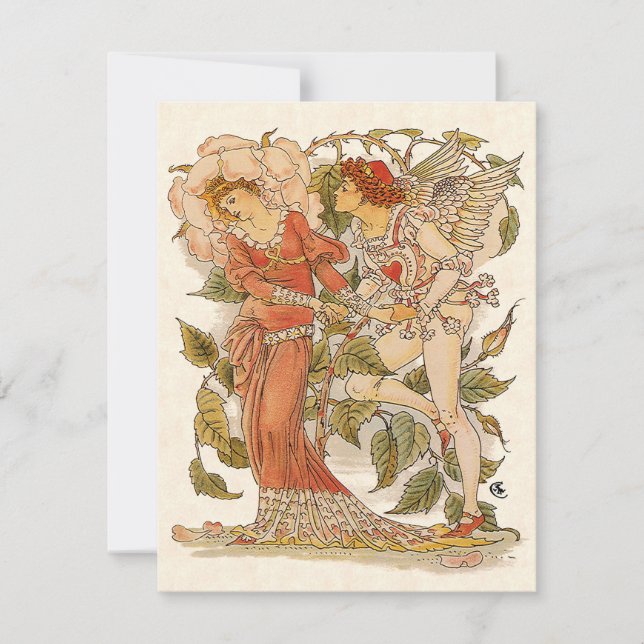 Vintage Viktorianische Kunst, Rose von Walter Cran (Vorderseite)