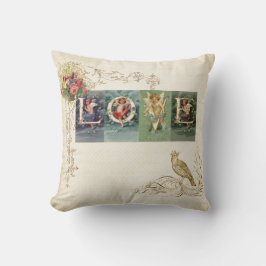 Vintage viktorianische Liebe Kissen