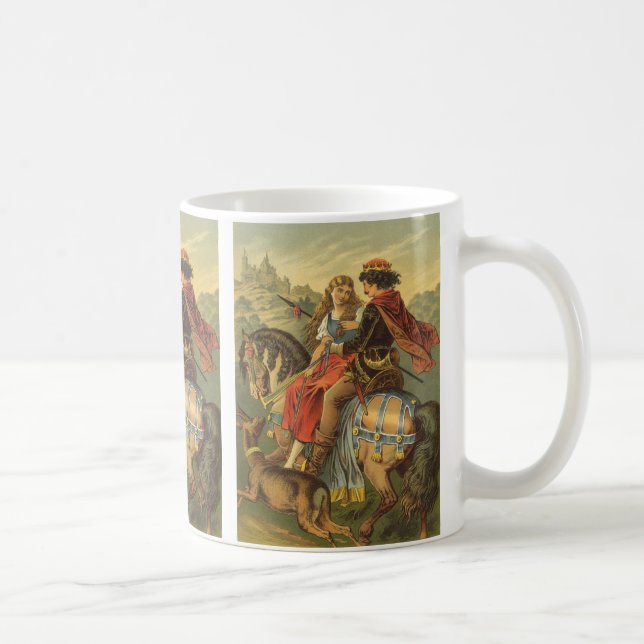 Vintage Viktorianische Märchen, Bruder und Schwest Kaffeetasse (Rechts)