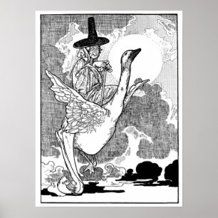Vintage viktorianische Mother Goose von Charles Ro Poster