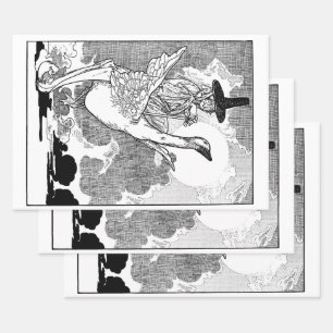 Vintage Viktorianische Muttergoose von Charles Rob Geschenkpapier Set