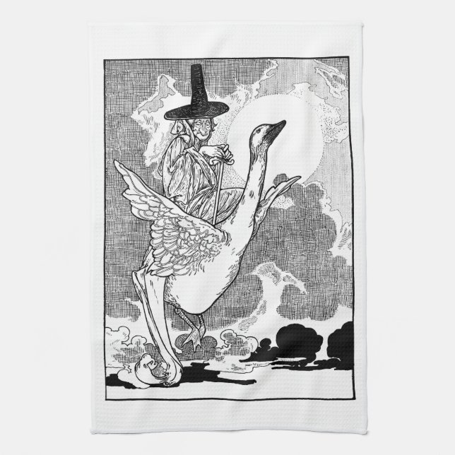 Vintage Viktorianische Muttergoose von Charles Rob Geschirrtuch (Vertikal)