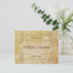 Vintage Viktorianische romantische Messe Hochzeit Postkarte