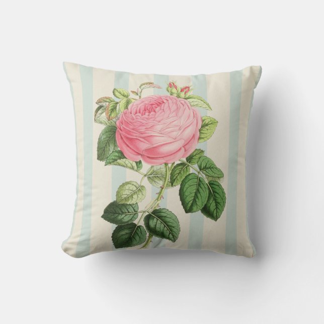 Vintage Viktorianische Rose Kissen (Vorderseite)