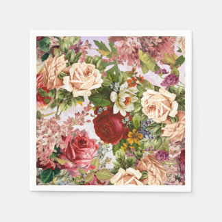 Vintage Viktorianische Rose Serviette