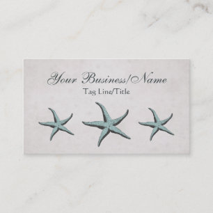 Vintage Viktorianische Starfish Business Card Visitenkarte