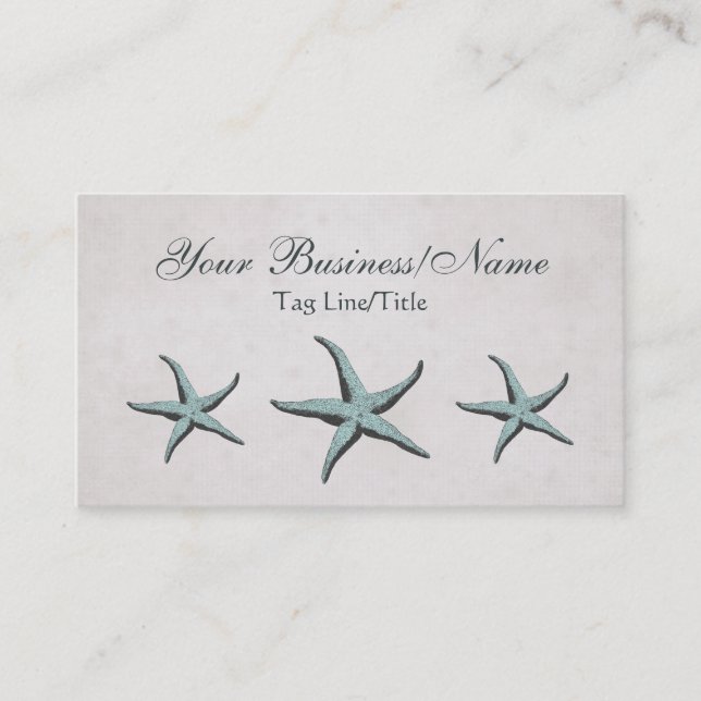 Vintage Viktorianische Starfish Business Card Visitenkarte (Vorderseite)