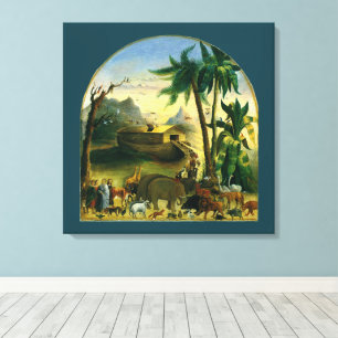 Vintage Viktorianische Volkskunst, Noah's Ark von Leinwanddruck