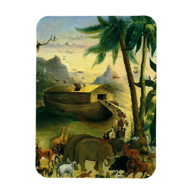 Vintage Viktorianische Volkskunst, Noah's Ark von  Magnet (Vertikal)