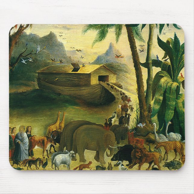 Vintage Viktorianische Volkskunst, Noah's Ark von  Mousepad (Vorne)
