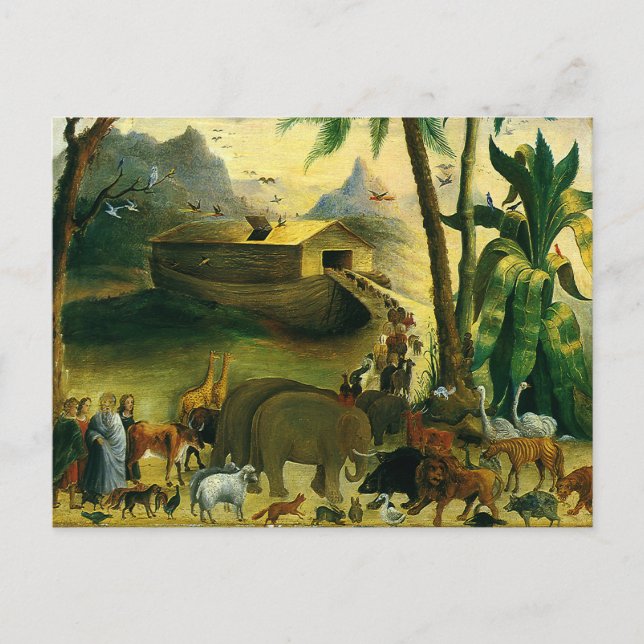 Vintage Viktorianische Volkskunst, Noah's Ark von  Postkarte (Vorderseite)
