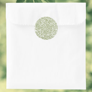 Vintage viktorianische Weidenblätter von William M Runder Aufkleber