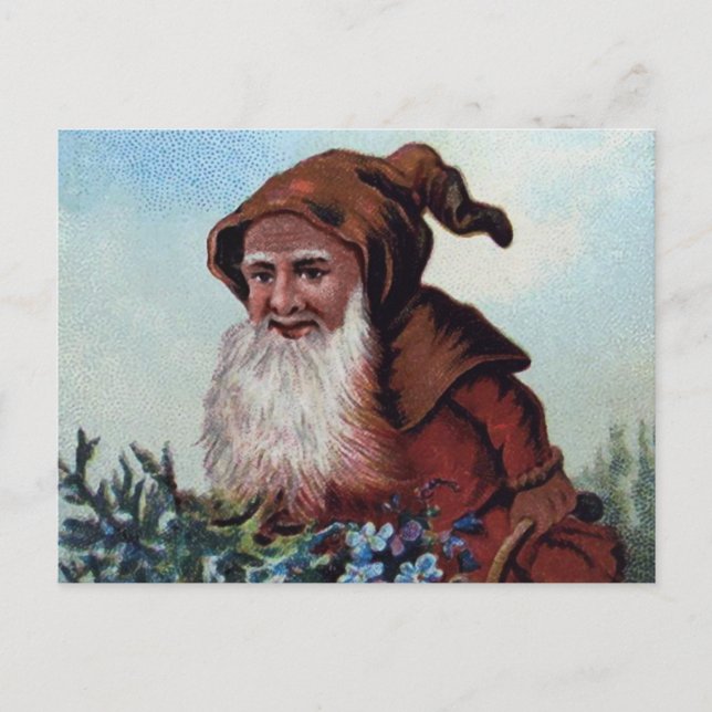Vintage Viktorianische Weihnachten Postkarte (Vorderseite)