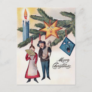 Vintage Viktorianische Weihnachten Postkarte