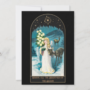 Vintage viktorianische Weihnachtskarte Feiertagskarte