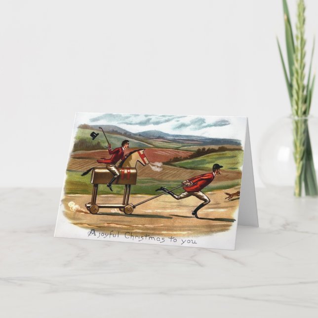 Vintage Viktorianische Weihnachtskarte Feiertagskarte (Vorderseite)