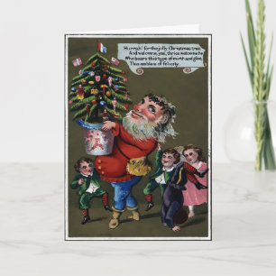Vintage Viktorianische Weihnachtskarte Feiertagskarte