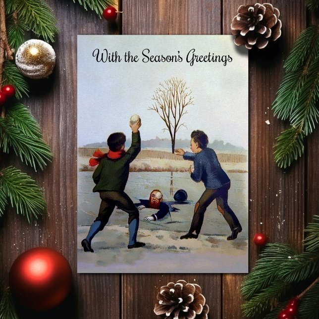 Vintage Viktorianische Weihnachtskarte Feiertagskarte (Von Creator hochgeladen)