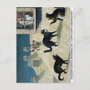 Vintage viktorianische Weihnachtskarte Postkarte