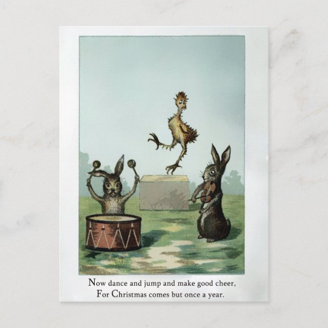 Vintage Viktorianische Weihnachtspostkarte Postkarte (Vorderseite)