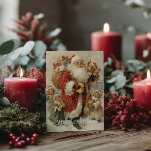 Vintage viktorianische Weihnachtspostkarte Postkarte