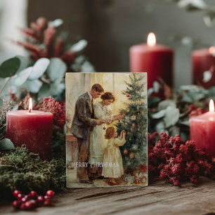 Vintage viktorianische Weihnachtspostkarte Postkarte